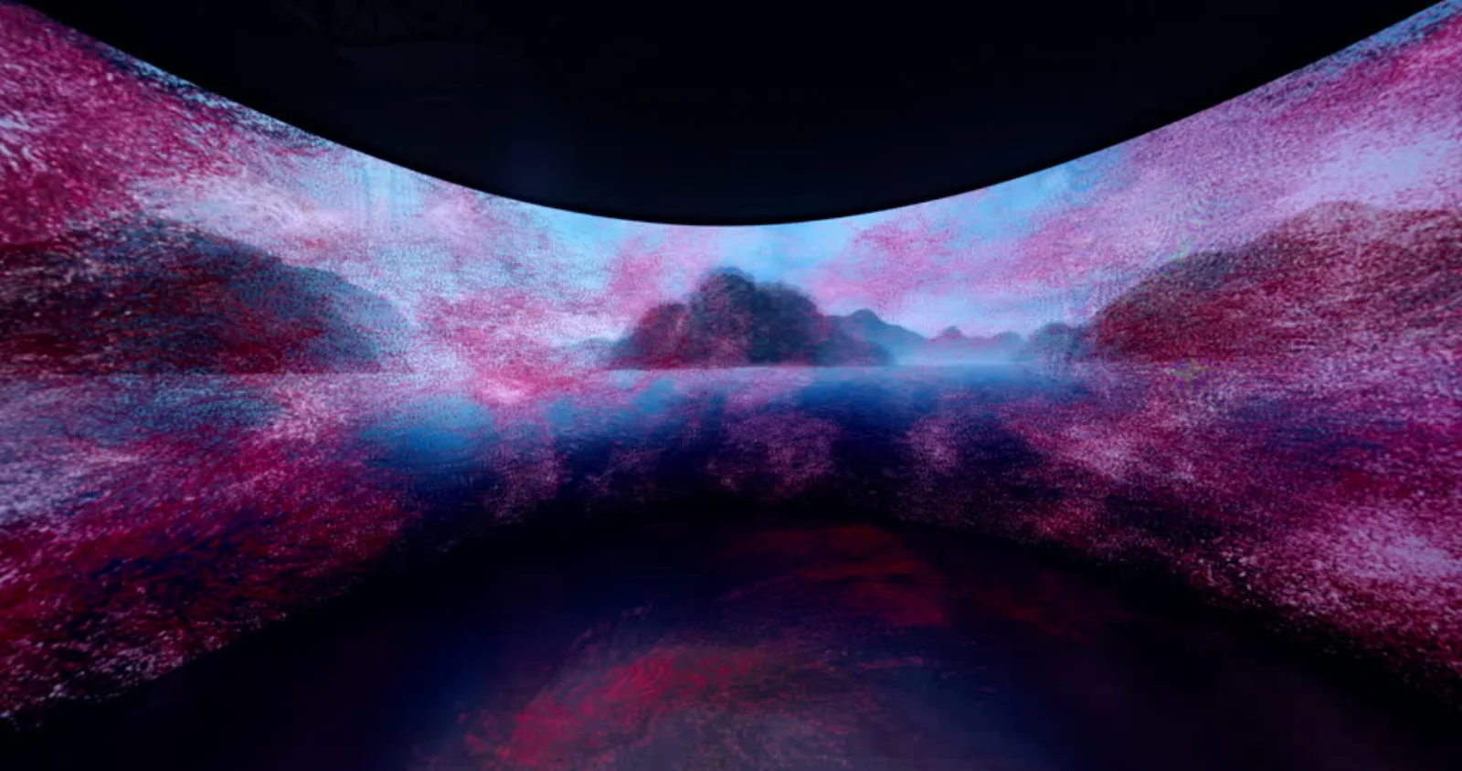 Curved immersive installation for Shiseido Ultimune